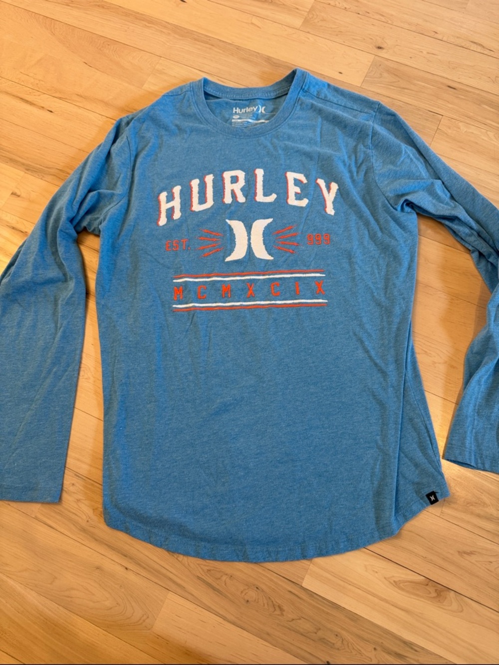 HURLEY Men's L/S Blue T-Shirt-XL